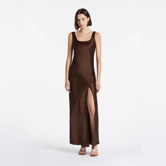 Sir. esme bias Maxi dress chocolate size 0/US2 - Picture 1 of 11